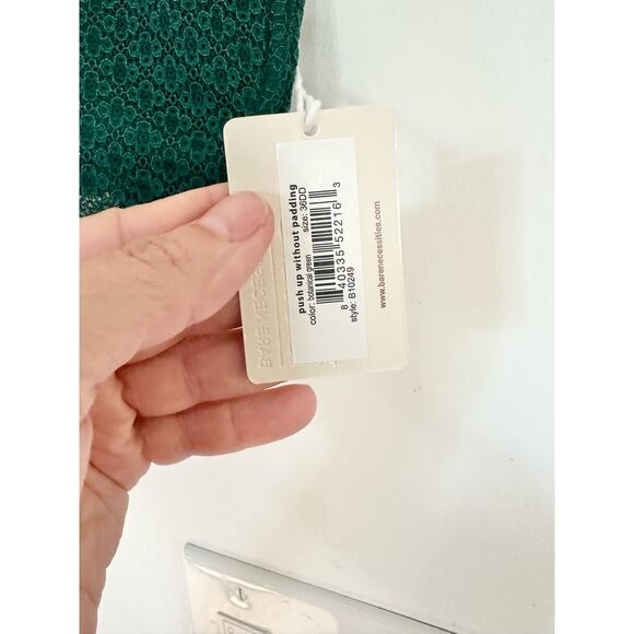 BARE 36DD The Push-Up Without Padding Bra NEW bare necessities B10249 GREEN sexy - Picture 10 of 11